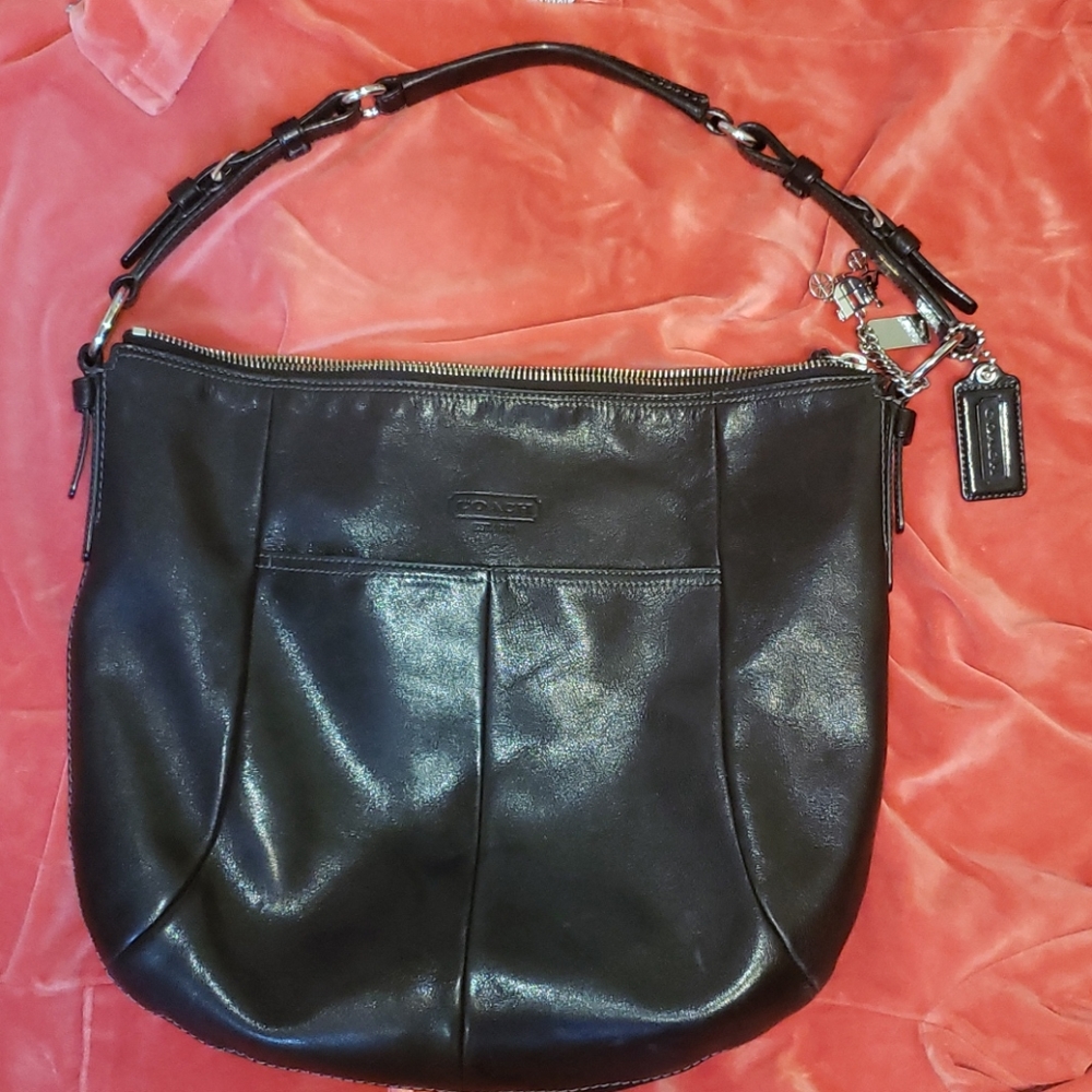 Coach leather black bag